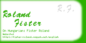 roland fister business card